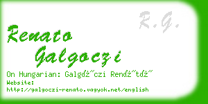 renato galgoczi business card